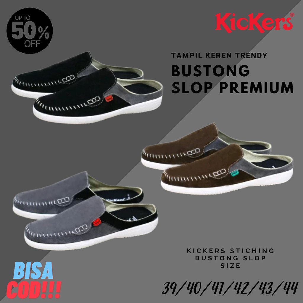 Sandal Sepatu Kickers Bustong Casual Fashion Pria Trendy Nyaman Santai Ringan Gaya Main Size 39 - 43