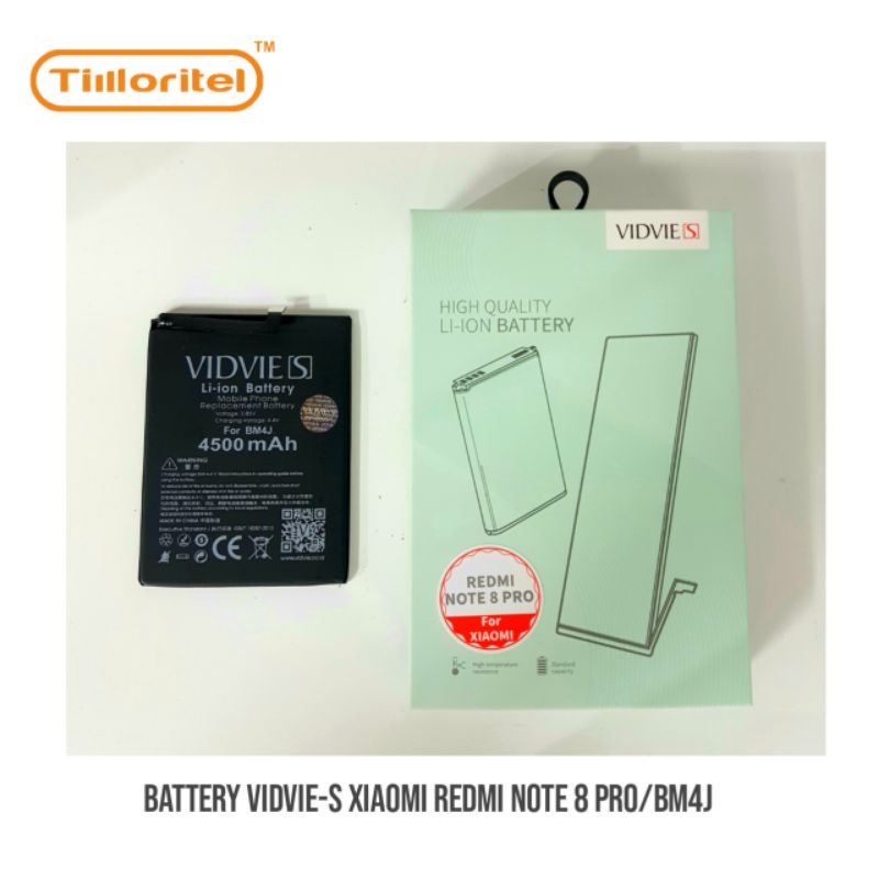 BATTERY VIDVIE-S XIAOMI REDMI NOTE 8 PRO/BM4J