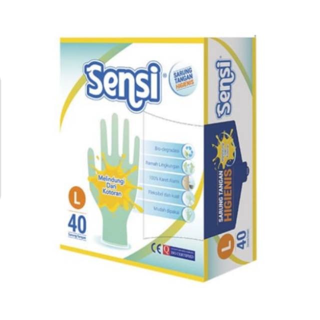 Sarung Tangan Sensi Biru Isi 40 Pasang Shopee Indonesia