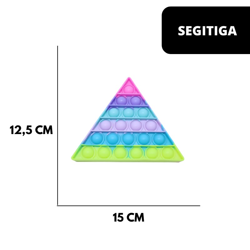(MI) Pop It Rainbow Paddle Colour-SEGITIGA
