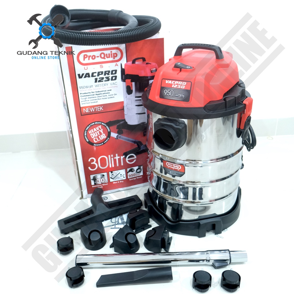 Vacuum Cleaner Wet &amp; Dry PROQUIP 30L 1230 / Mesin Penyedot Debu Basah &amp; Kering VAC PRO 1230