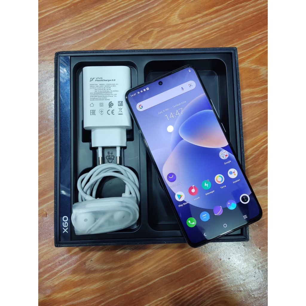 Vivo X60 Ram 8 Rom 128GB (second) bekas lengkap
