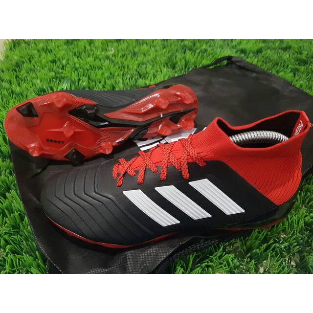 Sepatu Bola Adidas Predator 18.1 Black Red FG