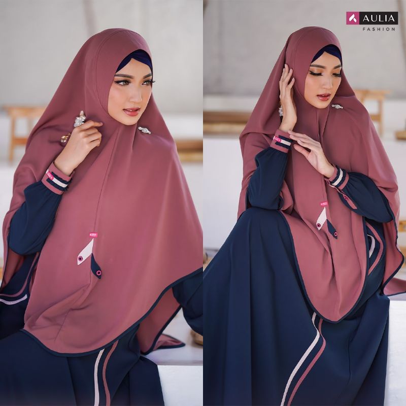 SET GAMIS FAZILA DARK DENIM/GAMIS AULIA FASHION ORIGINAL
