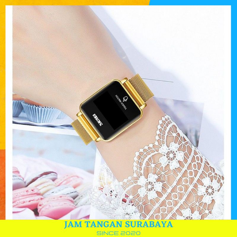 COD JAM TANGAN WANITA STRAP MAGNET SKMEI 1744 TOUCH SCREEN DIGITAL