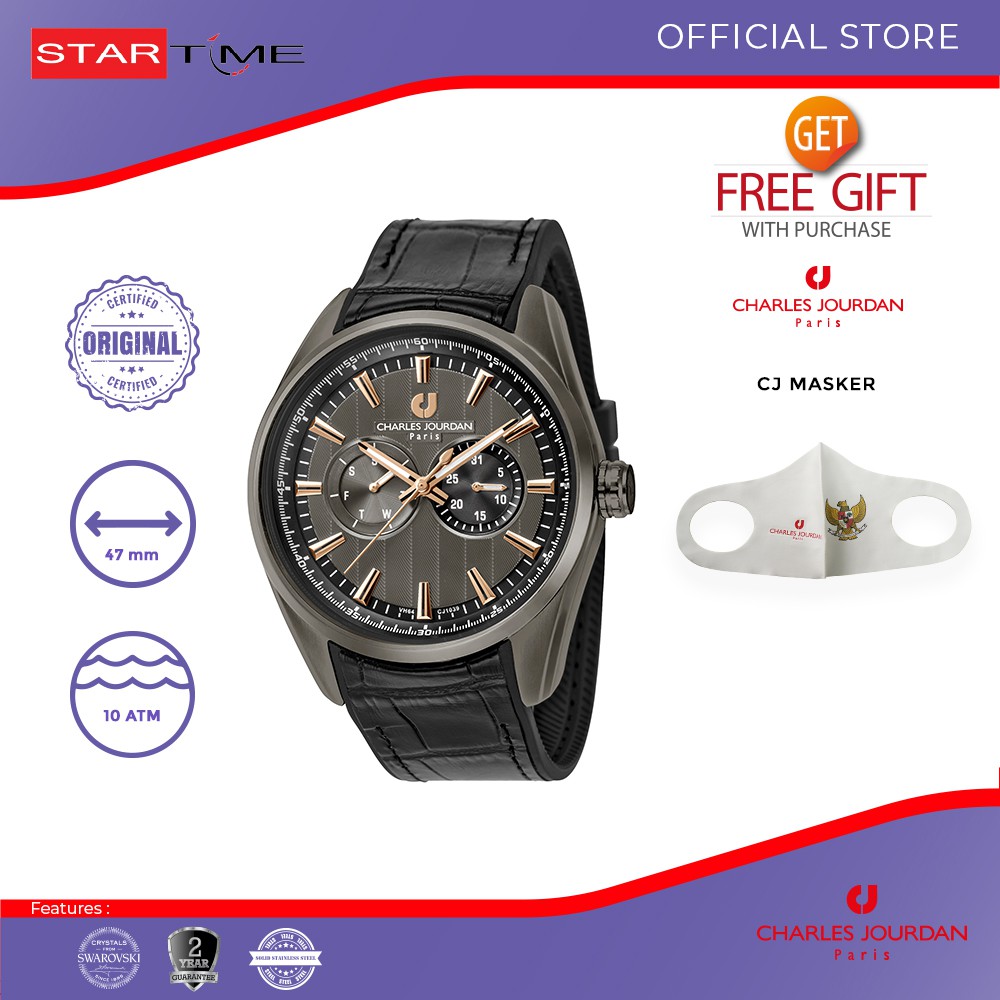 Jam Tangan Charles Jourdan Jam Tangan Pria CJ1039-1772M Original