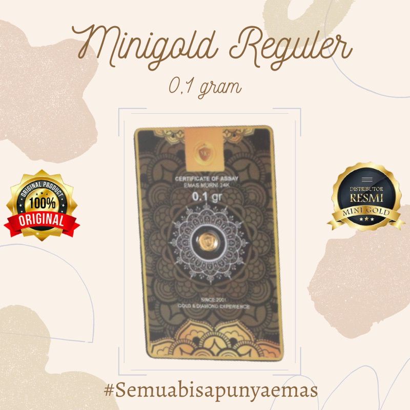 MINI GOLD ANTAM 0,1 GRAM EMAS MINI LOGAM MULIA 24 KARAT