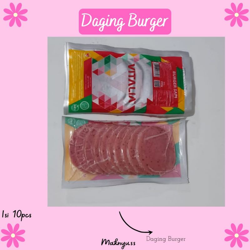 

VITALIA BEEF BURGER ISI 10PCS 250gr