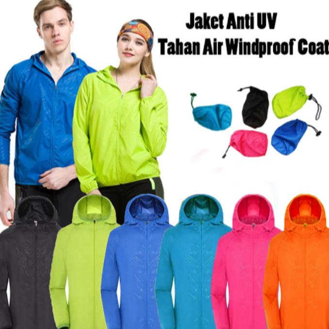 Jaket Anti UV Tahan Air Windproof Coat Running/Hiking/Sepeda JKT001ZH