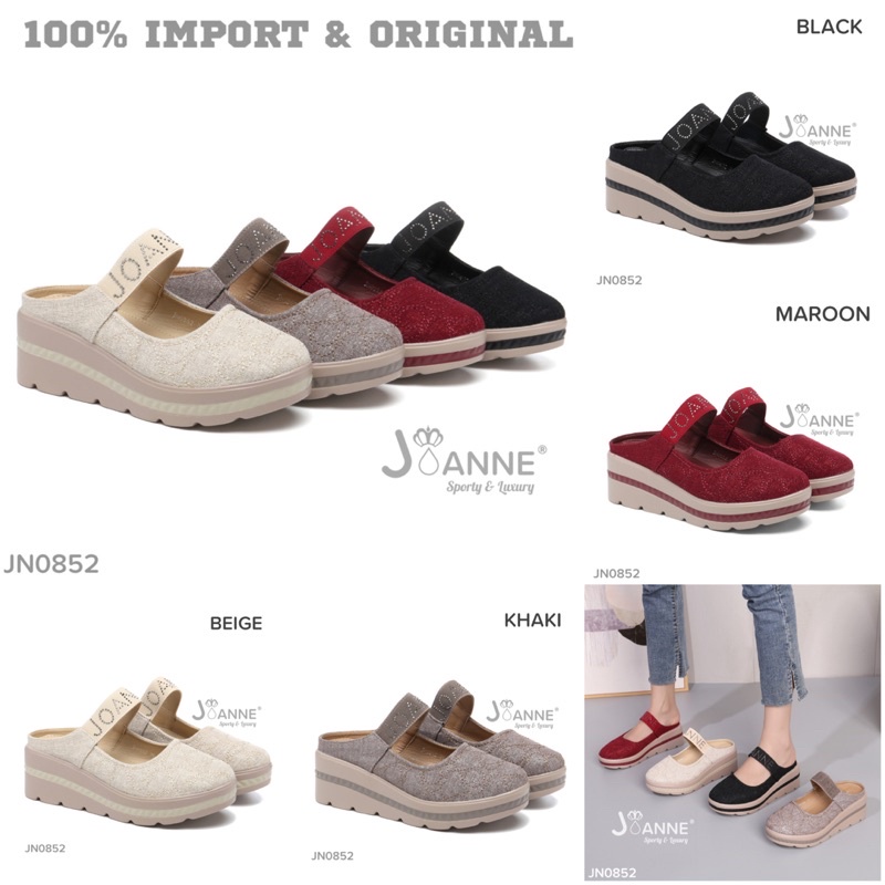 RESTOCK! [ORIGINAL] JOANNE Slop Wedges Shoes Sepatu Wanita #JN0852