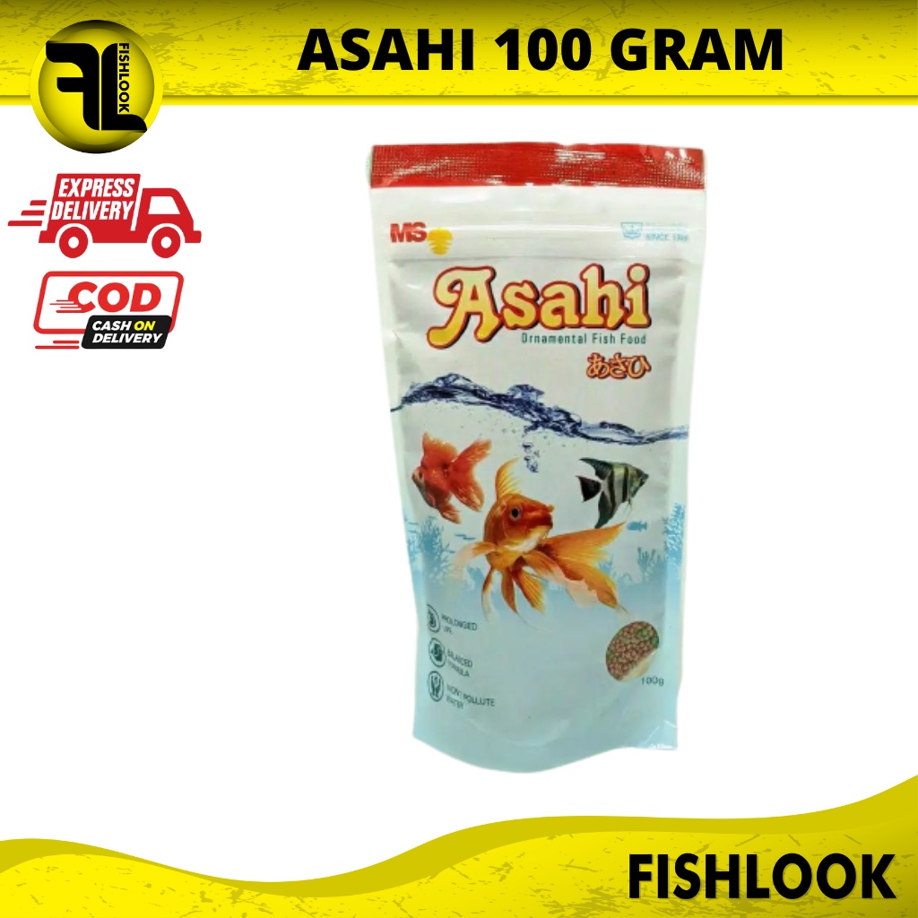 asahi 100gr 100 gr makanan pakan pelet ikan koki hias type