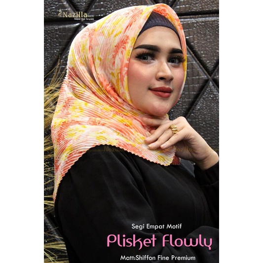 Jilbab Segi Empat Motif Plisket Polycatton Ori Nazilla-1