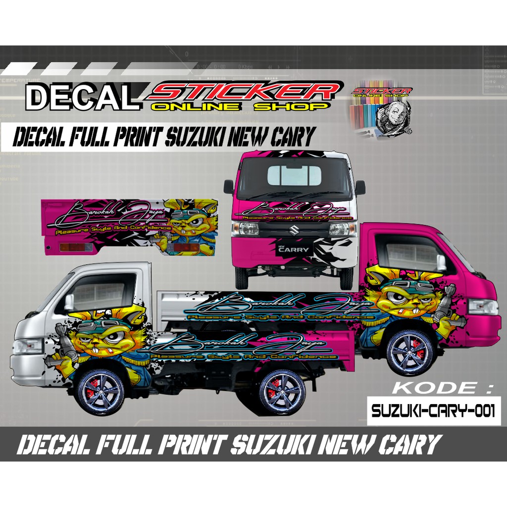 Jual Stiker Mobil Dekal FULL BODY SUZUKI NEW CARRY PICKUP Decal Print Variasi Terbaru Indonesia Shopee Indonesia