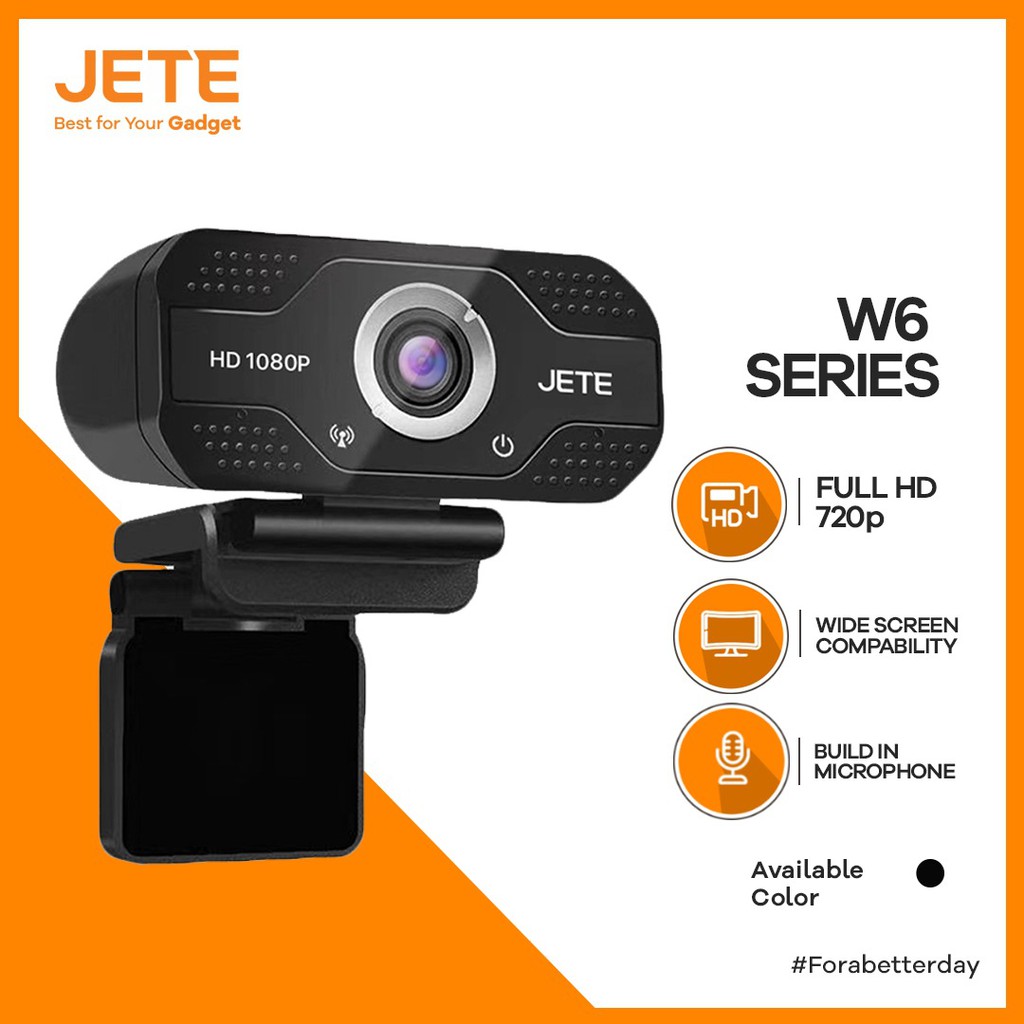 Webcam 1080p Full HD JETE W6 - Garansi Resmi 1 Tahun