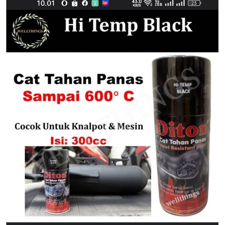 DITON TAHAN PANAS HI-TEMP SILVER 300CC