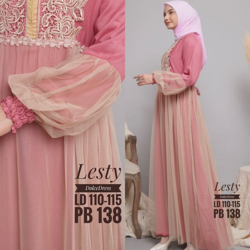 Daster Arab Dolce LESTY Gamis Rayon Maxi Dress