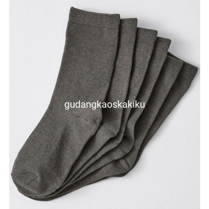 KAOS KAKI ABU TUA PANJANG POLOS