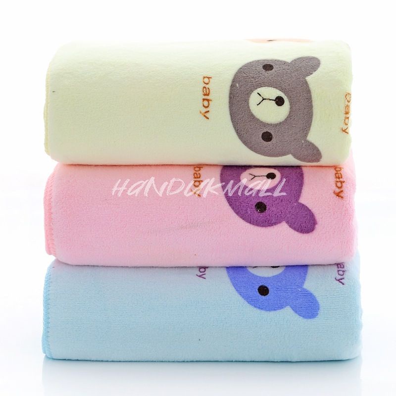 Handukmall Handuk Bayi Unisex Besar 70x140 Handuk Anak Bayi Dewasa Microfiber Lembut Daya Serap Tinggi Perlengkapan Kamar Mandi Honey Bear