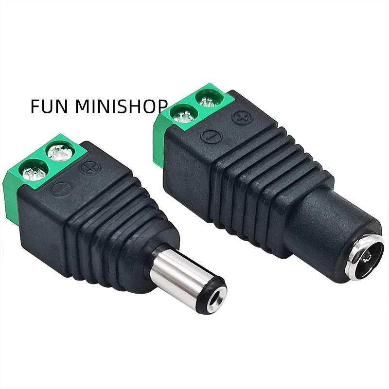 JACK DC JEK DC KONEKTOR DC ADAPTOR CCTV FEMALE / MALE Konektor Cewek Cow