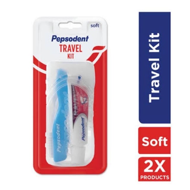 Pepsodent Sikat Gigi Lipat Travel Soft - Pepsoden Sikat Gigi Trevel Kit - Sikat Gigi &amp; Pasta Gigi Travel Size