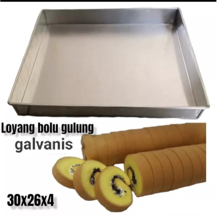 loyang bolu gulung loyang lapis legit/loyang kotak ukuran 30x26x4cm loyang kotak jumbo loyang kue loyang bolu