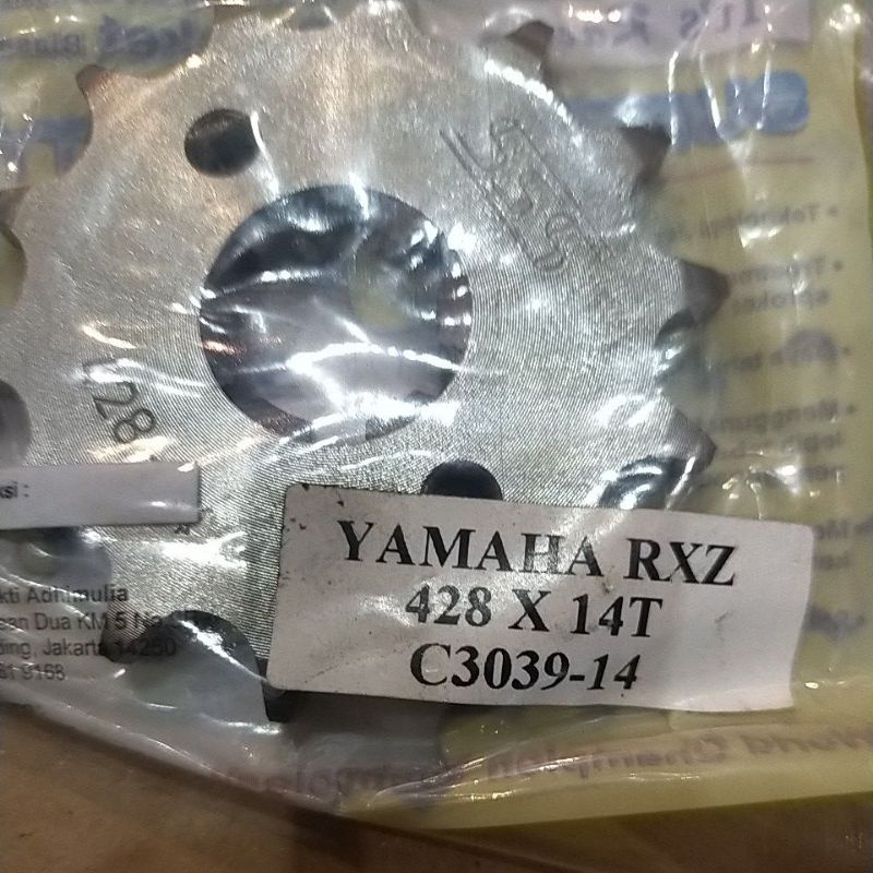 SSS GEAR GER DEPAN 428 520 JUPITER VIXION R15 MEGAPRO GL CB150R SUPRA SATRIA FU SMASH SHOGUN GIR FRONT SPROCKET-Sss 428x14 rxz.jupi