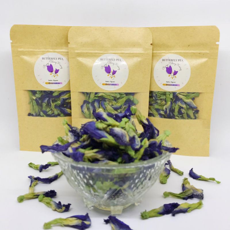 

Bunga Telang Kering Organik/ Butterfly Pea Tea/ Teh Biru/ Teh Bunga Telang/ Pewarna Alami Makanan