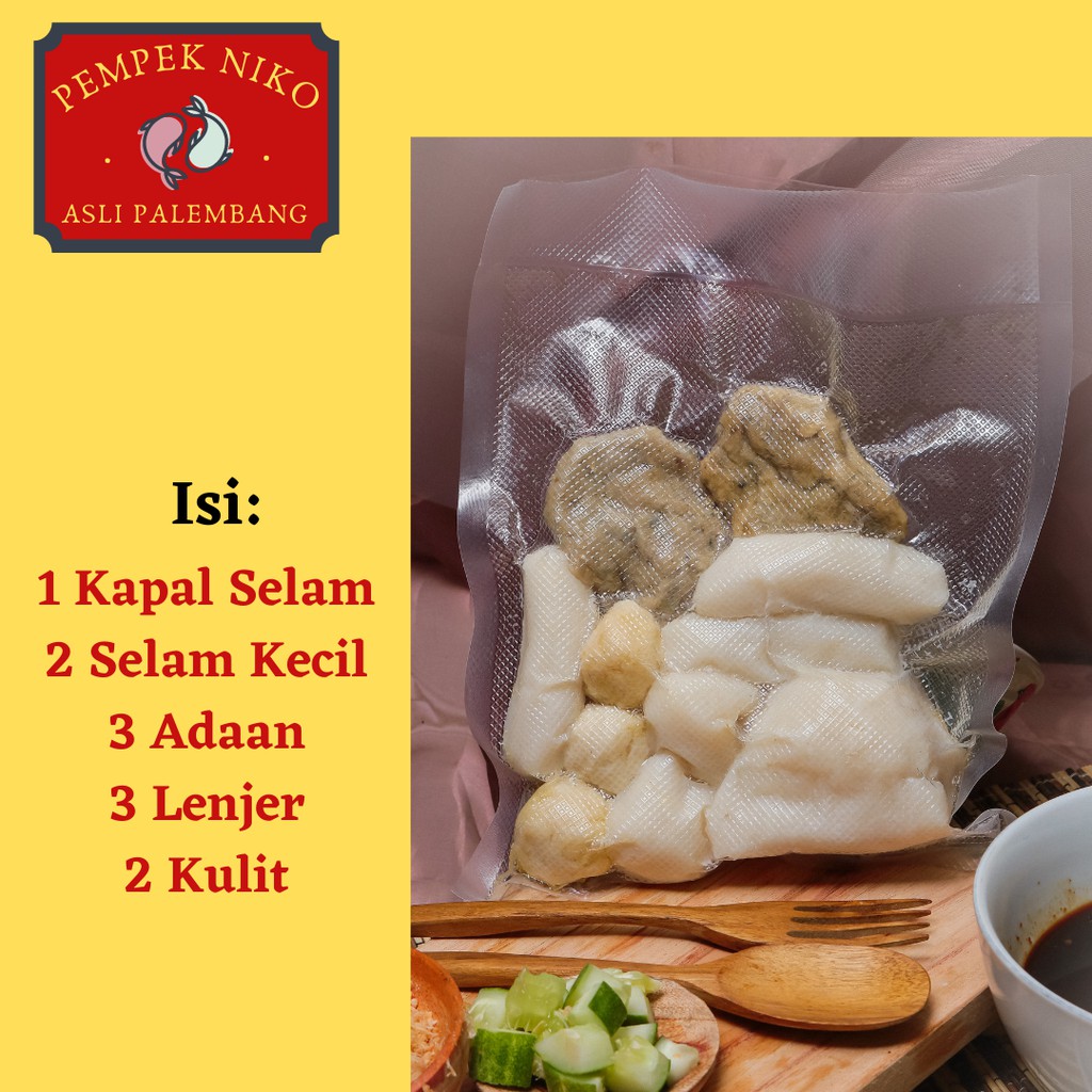 

Pempek Paket Frozen SINGLE + Cuko - PEMPEK NIKO - Khas Palembang 100% Ikan Gabus