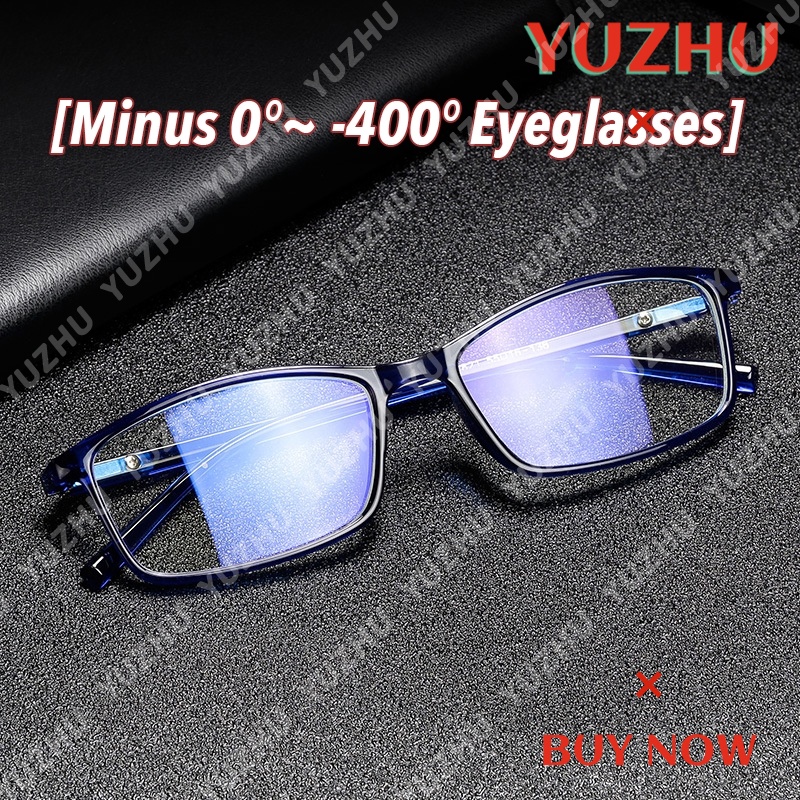 (YUZHU) Bayar di Tempat Minus 0°~400° Kacamata Myopia Optik Kacamata Anti Blue Eyeglasses