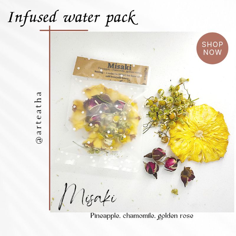 

Misaki (pineapple+chamomile+golden rose)detox tea|Infused water pack, tea blend series