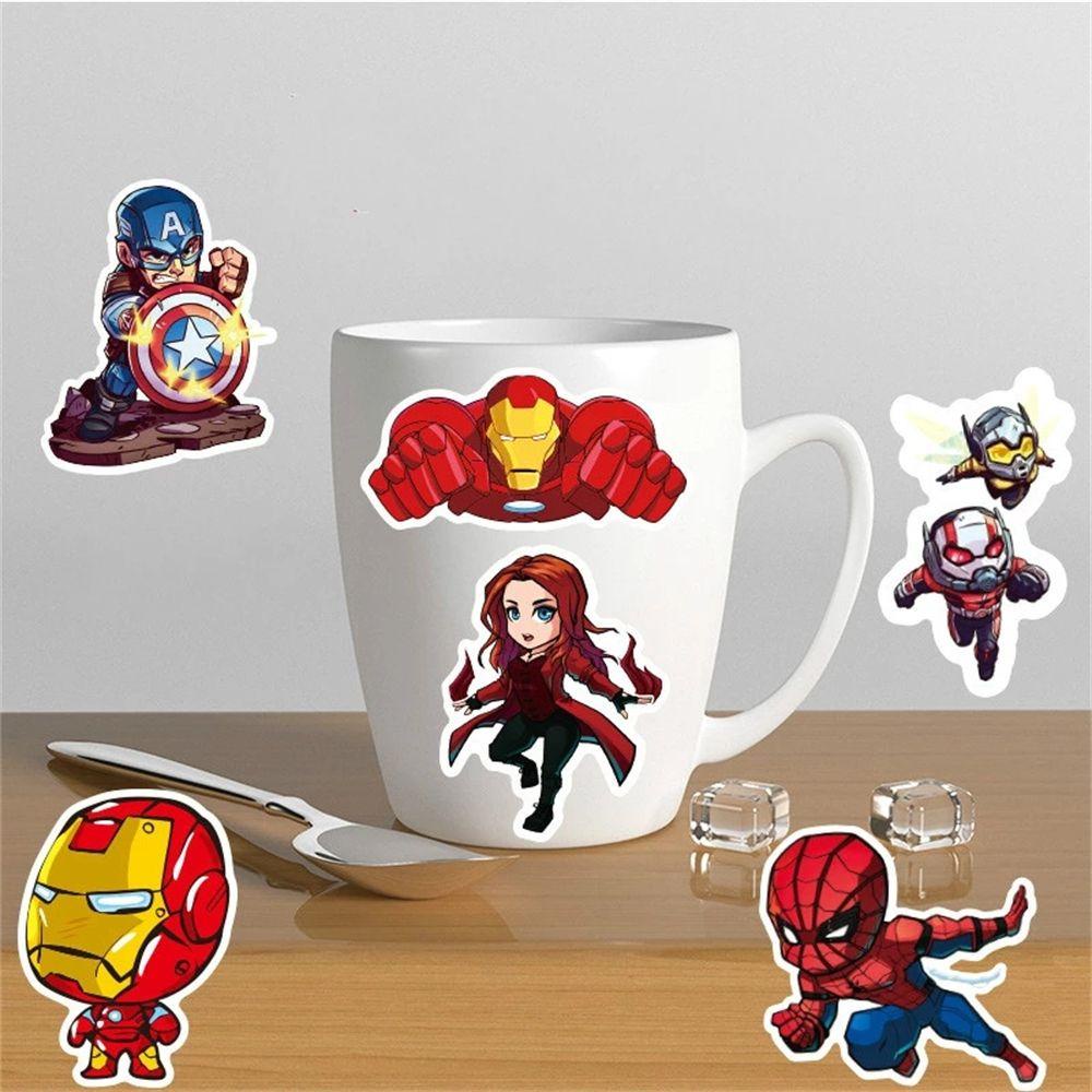 [Elegan] Kartun Marvel Stiker Tahan Air Multi Digunakan Untuk Laptop Skateboard Stiker Poster Alat Tulis Stiker Untuk Mobil Gitar Ironman Hulk