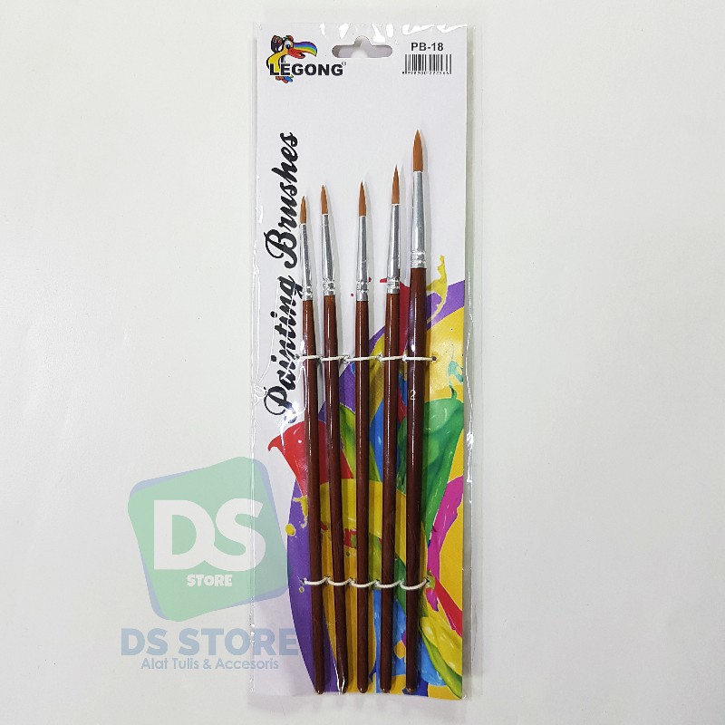 

Kuas Lukis Flat PB 18 Isi 5 Pcs LEGONG