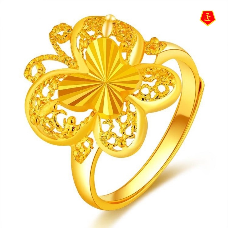 [Ready Stock]Women's Golden Butterfly Ring Korean Fashion