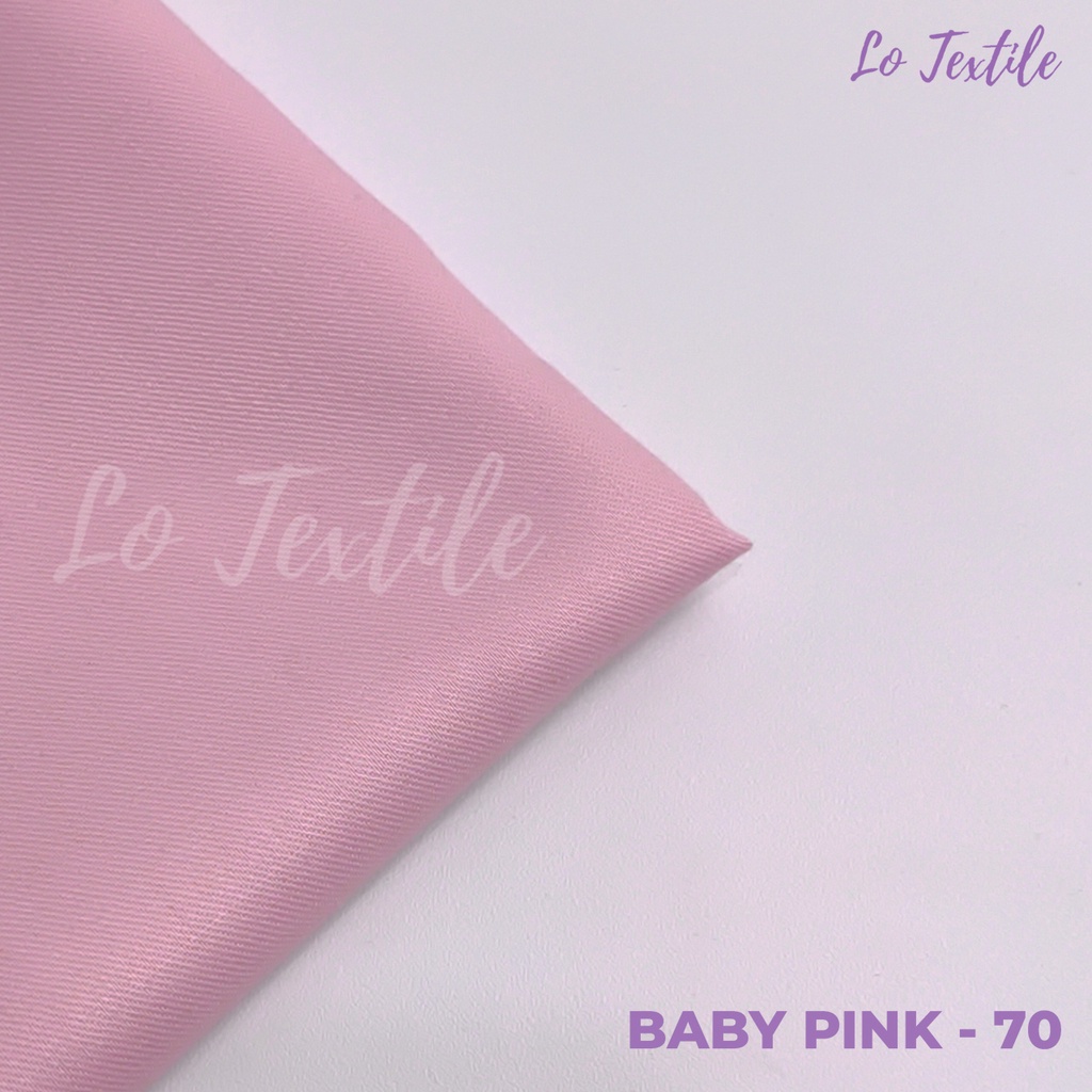 Kain Katun Toyobo Fodu Premium 0.5 Meter (Seri 1) - Bahan Katun Podu Cotton Koko Gamis Meteran-Baby Pink - 70