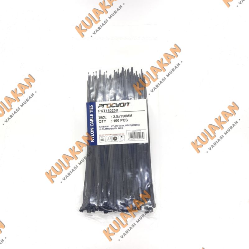 Kabel Ties Cable Tie 15 20 25 30 cm 150 200 250 300 mm Tali Pengikat Tie Plastik Hitam Kuat Tebal