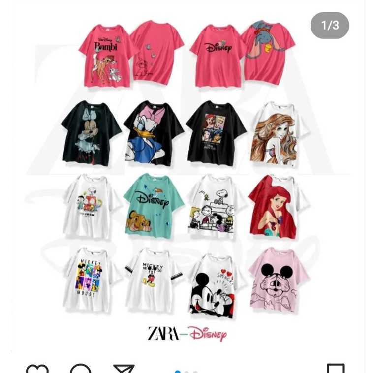 kaos Zara disney