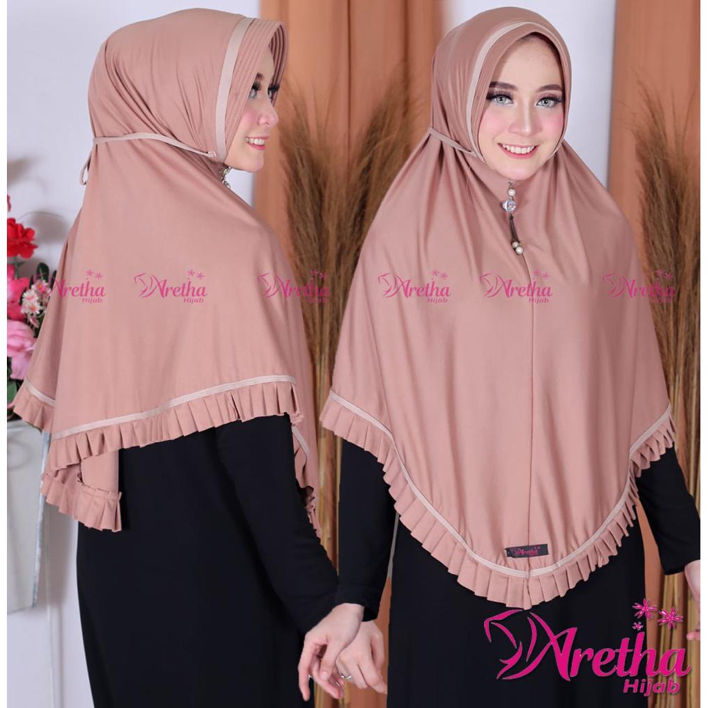 HIJAB INSTANT JUMBO REMPEL POLOS / LIPIT POLOS ORIGINAL ARETHA