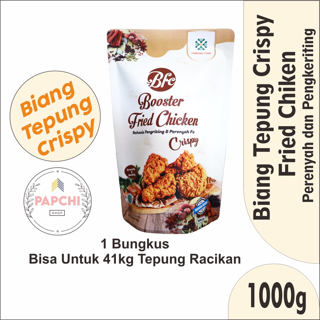 

Tepung Krispi ‐ Tepung Krispy - Tepung Crispy - Tepung Kentucky - Tepung Biang Fried Chicken - Tepung Bumbu Kentucky - BOOSTER FRIED CHIKEN 1000 gram / 1kg - Tepung Biang Kentucky - TEPUNG KFC - BFC