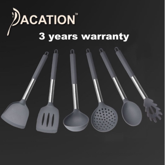 Set Spatula isi 6 pcs cooking set accessories kitchen Silikon Perlengkapan Masak Panas Dalam Stok tahan panas