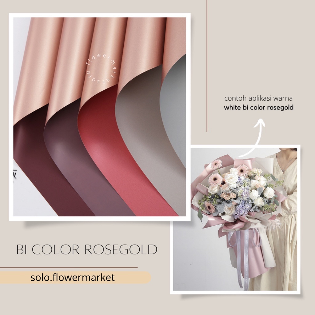 

BI COLOR ROSE GOLD ROSEGOLD FLOWER WRAPPING CELLOPHANE KERTAS BUKET PEMBUNGKUS BUNGA WRAPPING PAPER CRAFT RUSTIC FLORIST HANDBOUQUET NON WOVEN PAPER WATERPROOF PAPER FLORALWRAP FLOWERWRAPPING KERTAS BUNGA KERTAS BUKET DIY PROPERTI FOTO TERMURAH