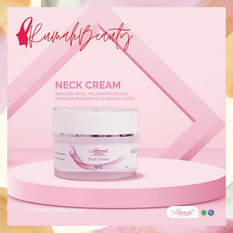 Skincare Marwah Neck Cream Kosmetik BPOM/ pemutih leher/ krim leher