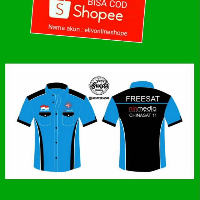 Kameja freesat biru hitam