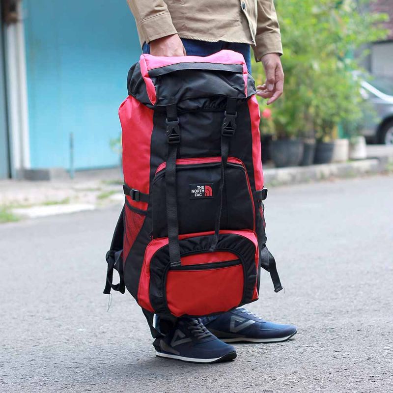 ARGL Tas Ransel Keril Gunung Pria Kapasitas 50 L Tas Carrier Hiking Camping Backpack Cowok Outdoor