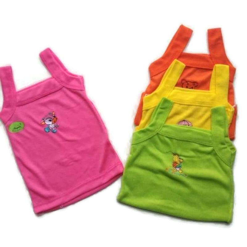 Kaos dalam singlet anak cewek bordir tank top usia 0 1 2 3 4 5 tahun