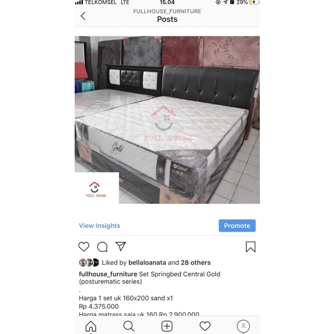 ------] Kasur Matrass Springbed Central gold 160