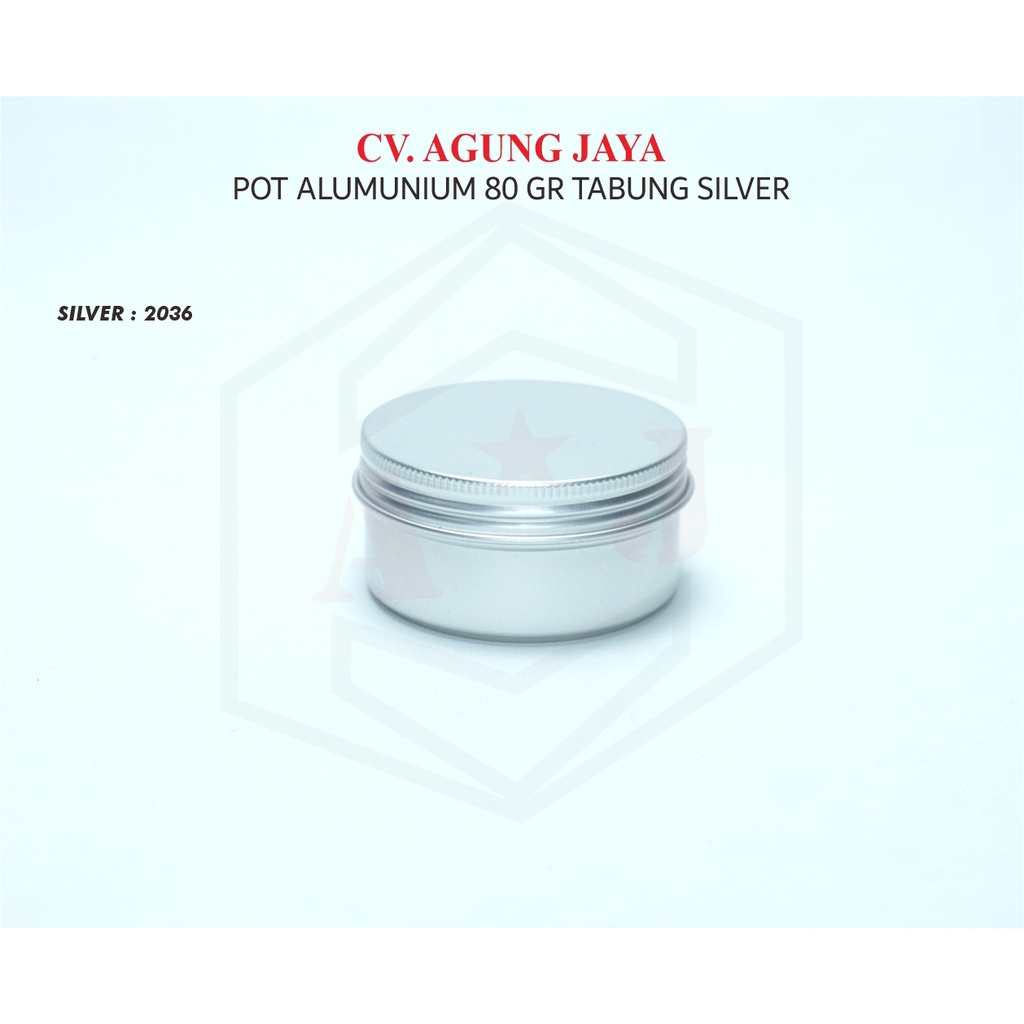 Pot Alumunium 80 g Silver / Pot Pomade / Pot Cream/Jar Alumuniu/ Wadah Pomade/Tin Alumunium/ Pot Pom