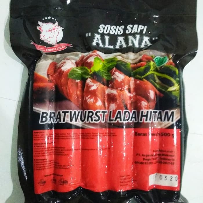 Sosis bakar /goreng / alana sosis sapi lada hitam JUMBO 500g | Shopee