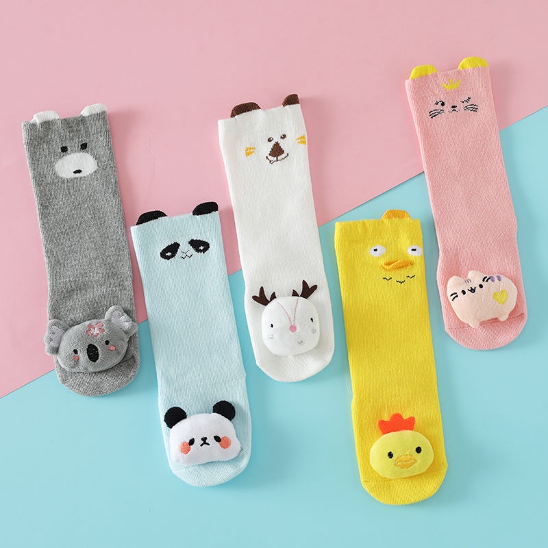 KK18-Kaos Kaki Anak Bayi Laki Perempuan Panjang Boneka Timbul 3D