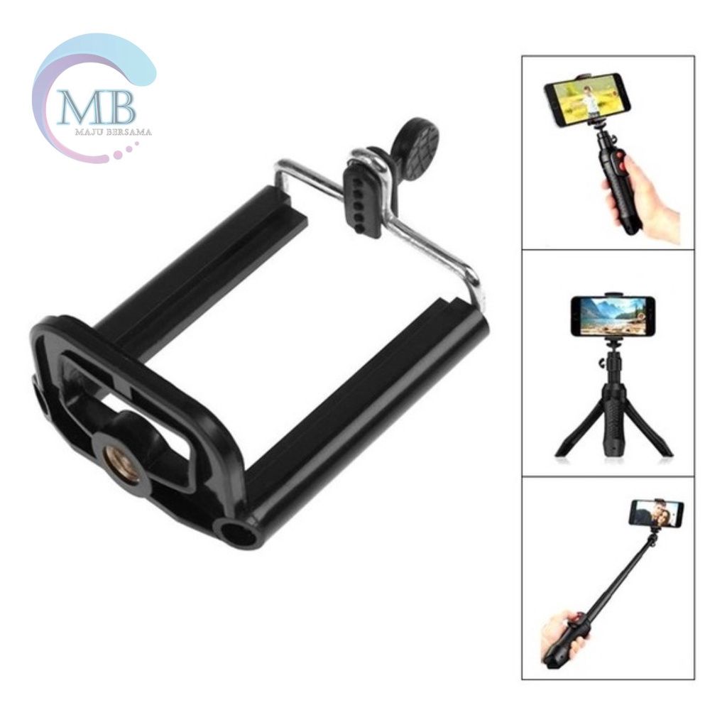RT39 DUDUKAN HOLDER TARIK U TRIPOD MEDIUM JEPIT CLAMP BRACKET HANDPHONE HP UNIVERSAL MB2593