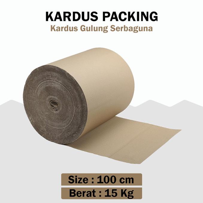 

Kardus Lembaran Single Face Roll 100 Cm Corrugated Roll Packing Gulung